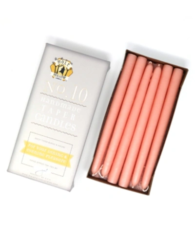 Shop Mole Hollow Candles 10" Taper Candles In Creamy Peach