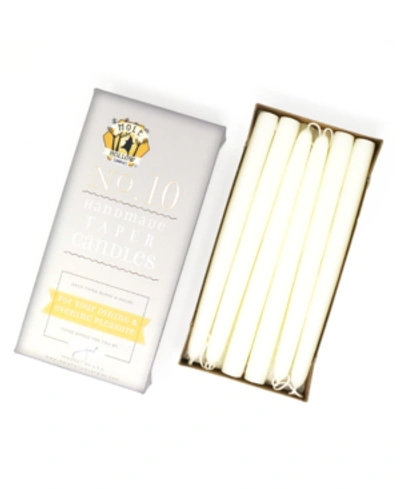 Shop Mole Hollow Candles 10" Taper Candles In Shell White