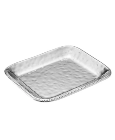 Shop Wilton Armetale River Rock Large Rectangular Tray In Med Yellow