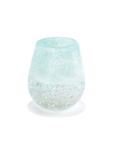 Shop Two's Company Waterscape Clear/frosted Seafoam Votive Candleholder