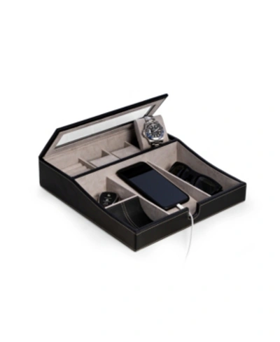 Shop Bey-berk Valet Tray With Multi-compartment Storage