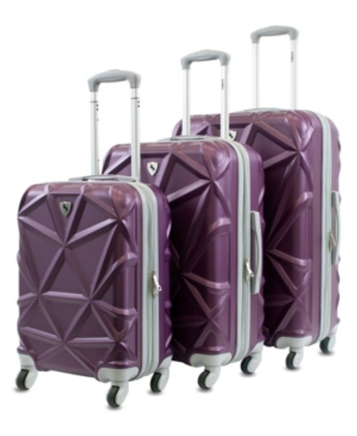 Shop Amka Gem 3-pc. Hardside Luggage Set In Purple