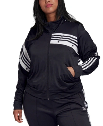 Shop Adidas Originals Plus Size Danielle Cathari Track Jacket In Black