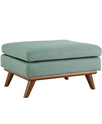 Shop Modway Engage Upholstered Fabric Ottoman In Laguna