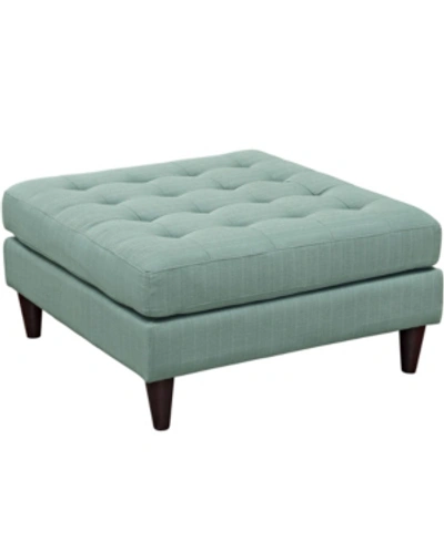 Shop Modway Empress Upholstered Fabric Large Ottoman In Laguna