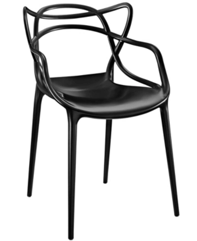 Shop Modway Entangled Dining Armchair In Black