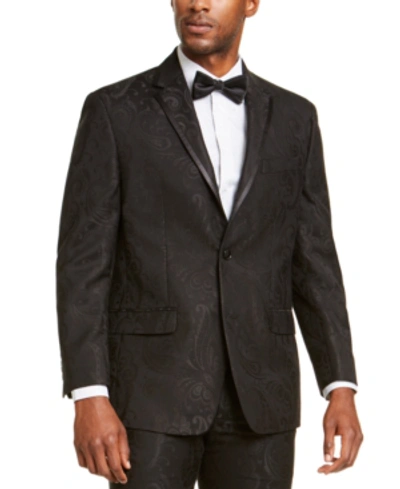 Shop Sean John Men's Classic-fit Tuxedo Suit Separate Jackets In Black Paisley