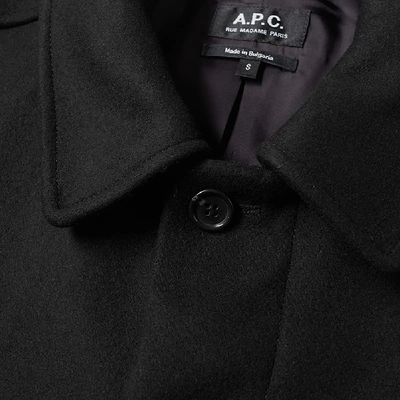 Shop Apc A.p.c. Pete Wool Mac In Black