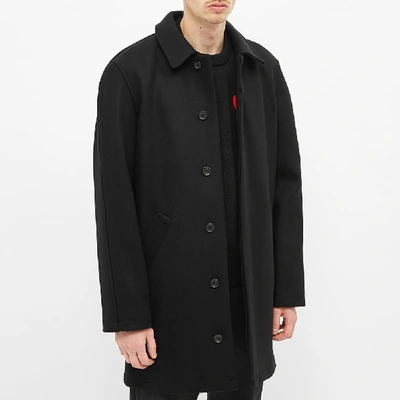 Shop Apc A.p.c. Pete Wool Mac In Black