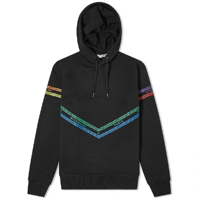Shop Givenchy Chain Rainbow Hoody In Black