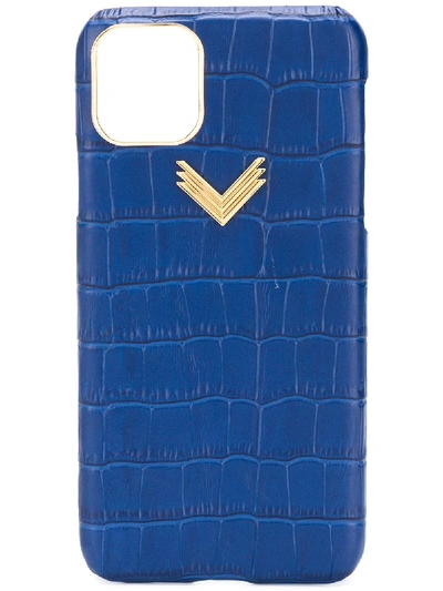 Shop Manokhi Iphone 11 Pro Max Branded Case In Blue