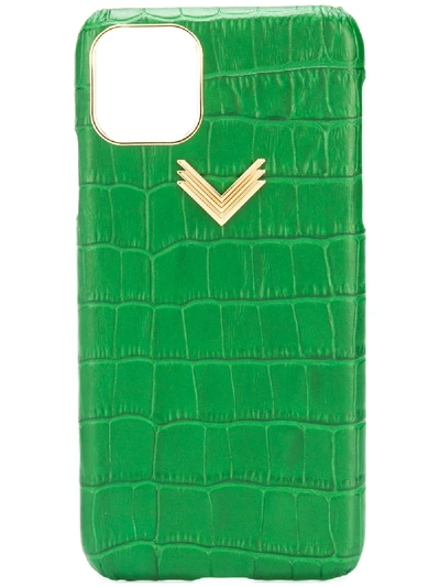 Shop Manokhi Iphone 11 Pro Max Branded Case In Green
