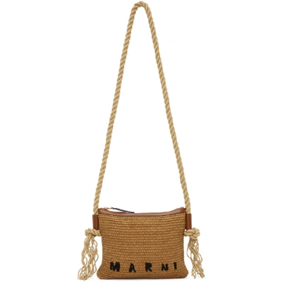 Shop Marni Tan Summer Pochette Shoulder Bag In 00m50