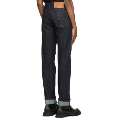 Shop Jw Anderson Indigo Loose Fit Jeans In Indigo 870