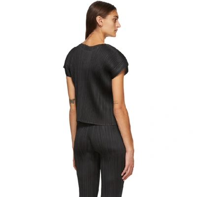 Shop Issey Miyake Pleats Please  Black June Blouse In 15 Black