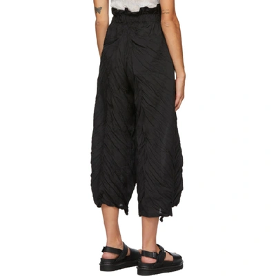 Shop Issey Miyake Black Tectorum Trousers In 15 Black