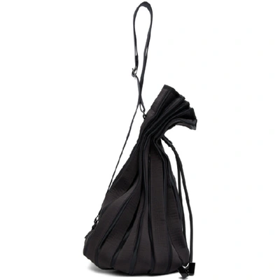 Shop Issey Miyake Black Linear Knit Backpack In 15 Black