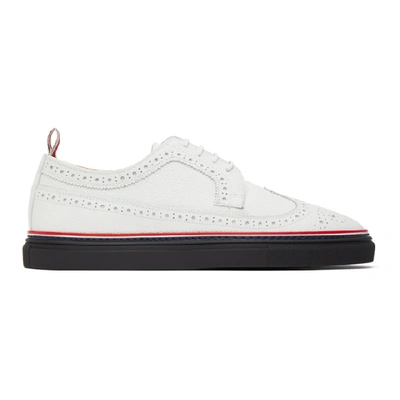 Shop Thom Browne White Cupsole Longwing Brogues