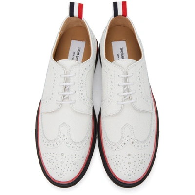 Shop Thom Browne White Cupsole Longwing Brogues