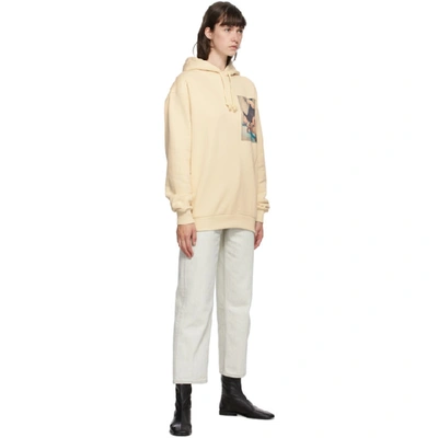 Shop Acne Studios Off-white Lydia Blakeley Dog Patch Hoodie In Warm White