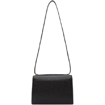Shop Thom Browne Black Leather Box Bag In 001 Black