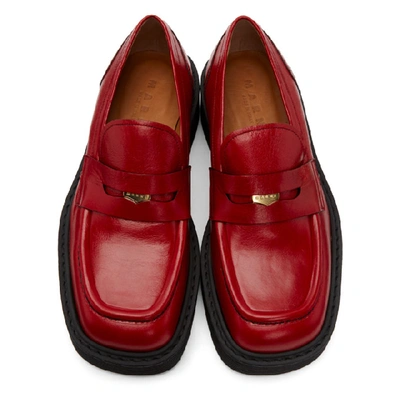 Shop Marni Red New Forest Loafer In 00r46 Red