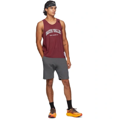 Shop Satisfy Burgundy Race Singlet Tank Top