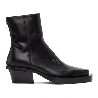 Shop Alyx 1017  9sm Black Leone Zip Boots In Blk0001 Blk