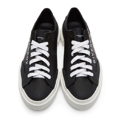 Shop Givenchy Black Tennis Sneakers In 001-black