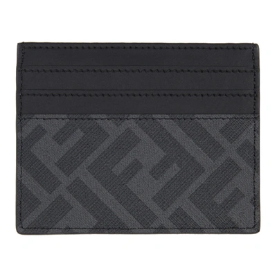 Shop Fendi Black And Yellow Forever  Business Card Holder In F0r2a Multi