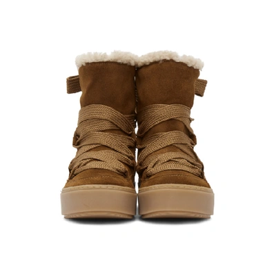 Shop See By Chloé Tan Shearling Charlee Boots In 506 Tabacco