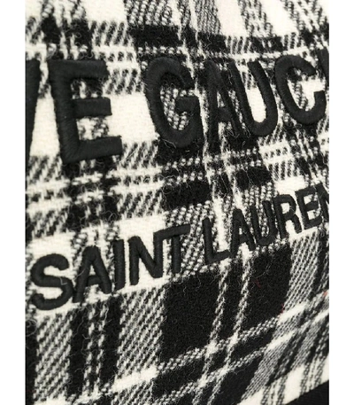 Shop Saint Laurent Black And White Rive Gauche Tote Bag In Black/white