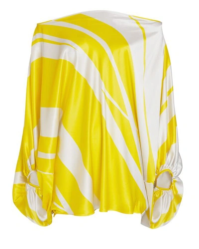 Shop Silvia Tcherassi Bellagio Off-the-shoulder Blouse In Yellow