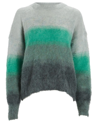 Shop Isabel Marant Étoile Drussell Striped Mohair-blend Sweater In Blue-drk