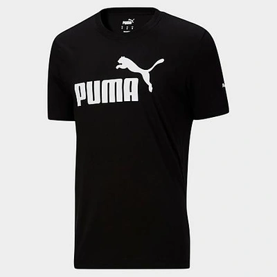 Shop Puma Men's Essentials Logo T-shirt In Black