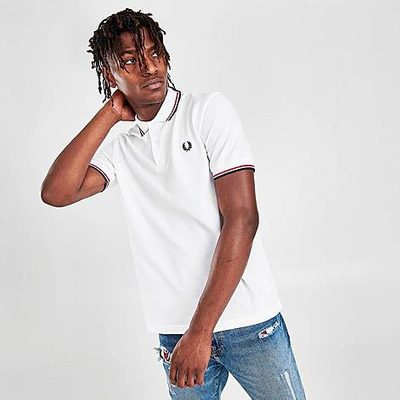 Shop Fred Perry Men's Twin Tipped Polo Shirt In White