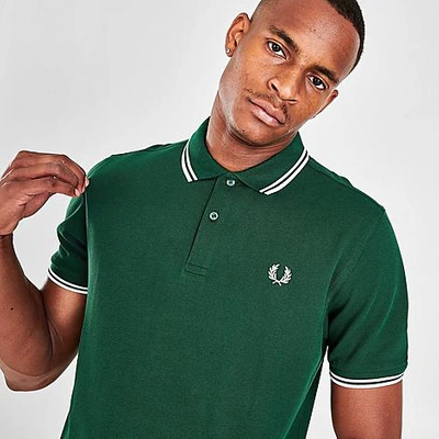 Shop Fred Perry Men's Twin Tipped Polo Shirt In Green
