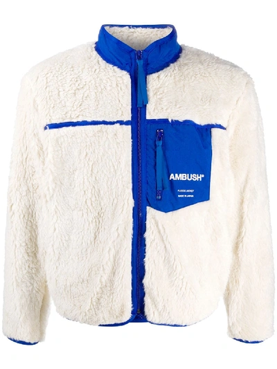 Shop Ambush Logo-print Fleece Jacket In White