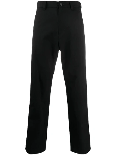 Shop Ambush Side-stripe Straight-fit Trousers In Black