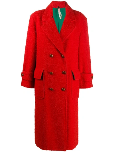 Pre-owned A.n.g.e.l.o. Vintage Cult 1980s Double-breasted Coat In Red