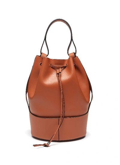 Shop Loewe 'balloon' Leather Backpack In Brown