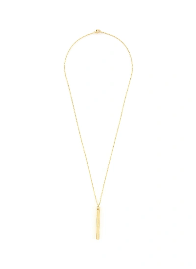 Shop Tom Wood 'cube' Gold Chain Necklace In Metallic