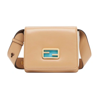 Shop Fendi Id Small In Beige