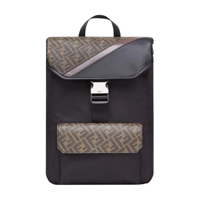 Shop Fendi Backpack In Noir