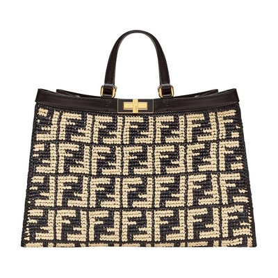 Shop Fendi Peekaboo X-tote In Noir