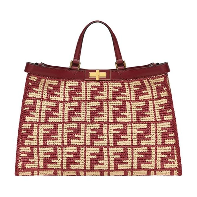 Shop Fendi Peekaboo X-tote In Rouge