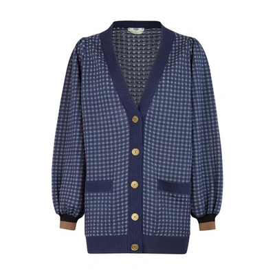 Shop Fendi Cardigan In Blue