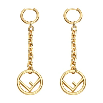 Shop Fendi F Is  Earrings In Gold