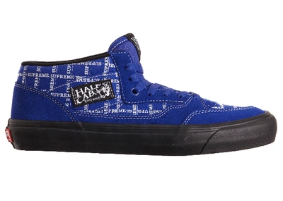 Pre-owned Vans  Half Cab Supreme Grid Blue In Royal/white