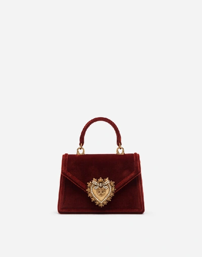 Shop Dolce & Gabbana Small Devotion Bag In Velvet